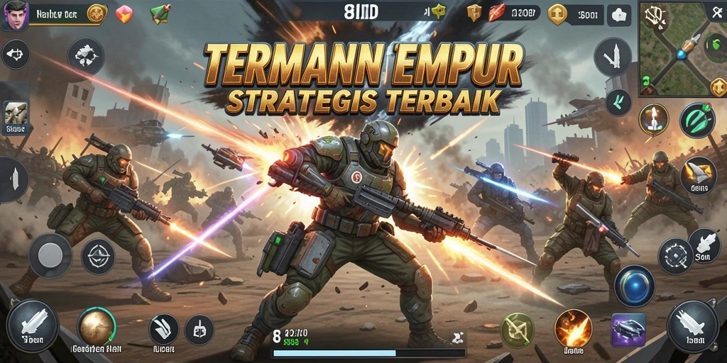 Tampilan gameplay seru dalam 8ID yang menunjukan aksi tembak-menembak.