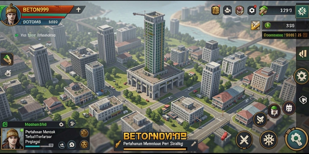 Tampilan gameplay menara yang seru dan strategis dari BETON999.