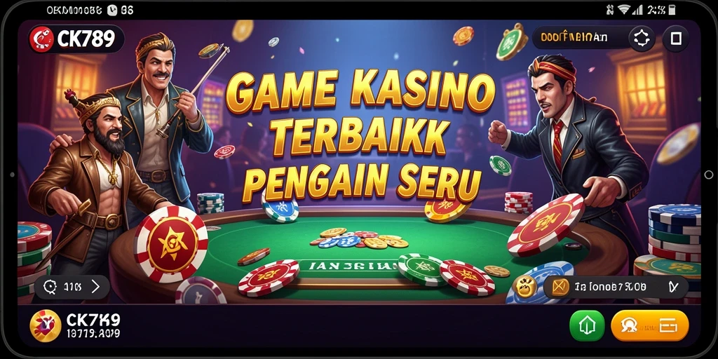 Tampilan gameplay CK789 dengan berbagai permainan kasino yang seru.