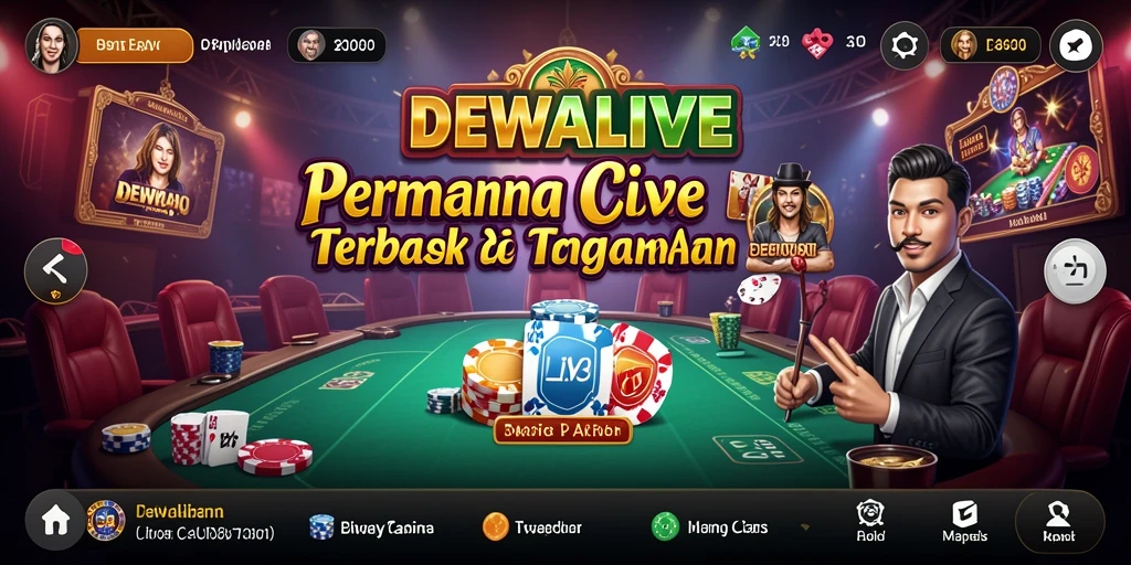 Tampilan gameplay menarik dari DEWALIVE yang menampilkan dealer langsung.