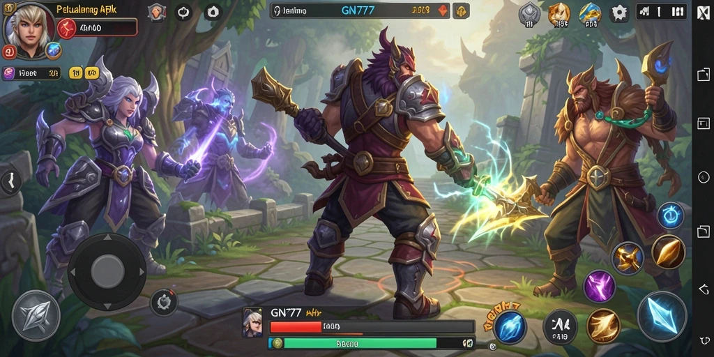 Tangkapan layar gameplay GN777 dengan aksi bertarung yang menegangkan.