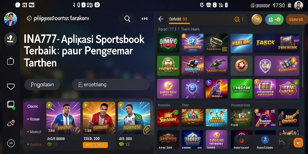 Tampilan menarik gameplay Sportsbook di aplikasi INA777.