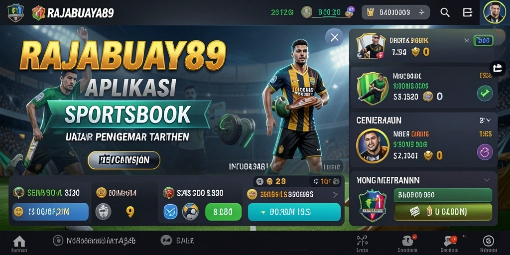 Tangkapan layar RAJABUAYA89 menampilkan antarmuka taruhan olahraga yang menarik dan interaktif.