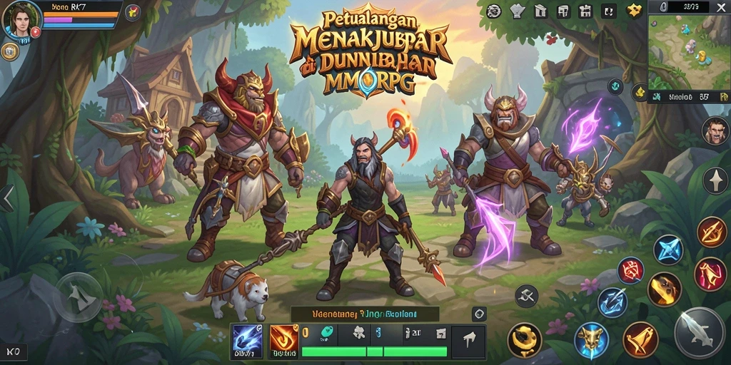 Tangkapan layar RK77 menampilkan aksi seru dalam dunia MMORPG.