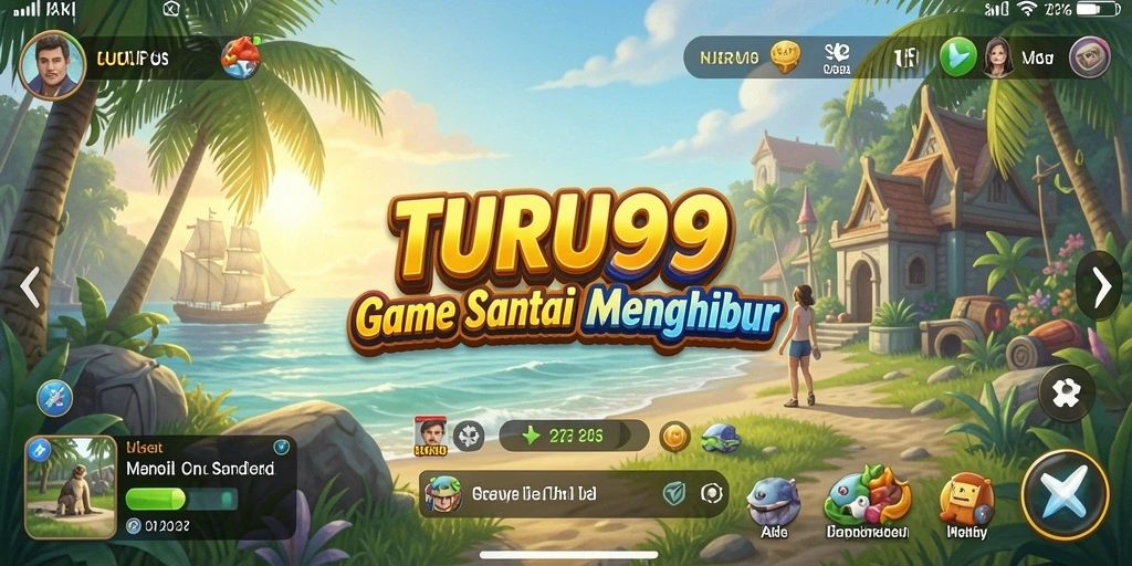 Tampilan gameplay TURU99 yang penuh warna dan menarik.